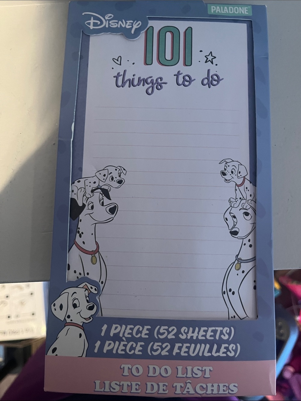 Disney 101 Dalmatians Blue and Pink To-Do List Notepad